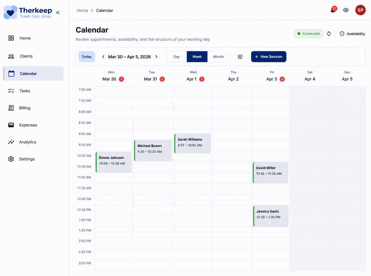 Generated placeholder showing a Therkeep calendar concept