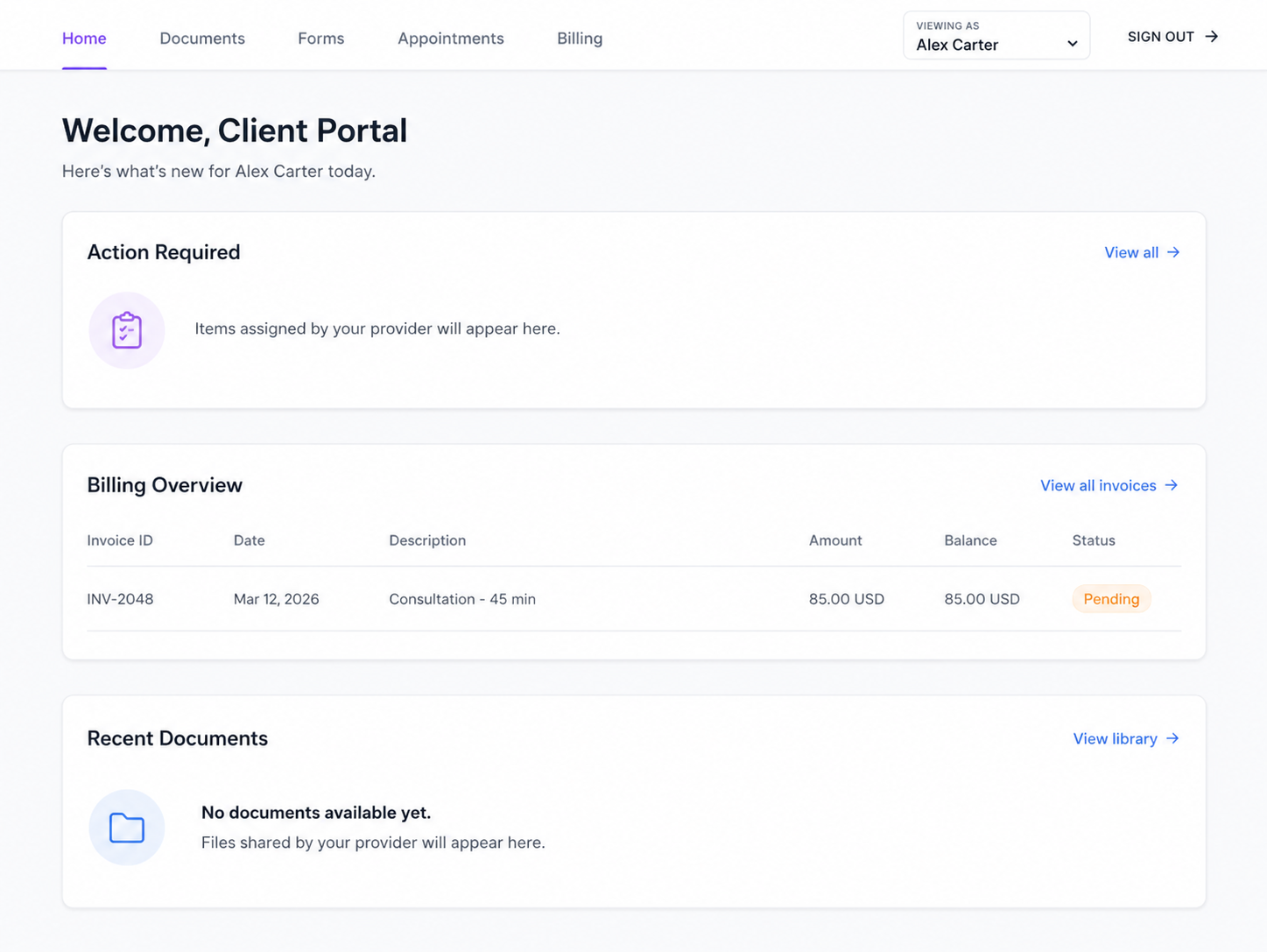 Client portal