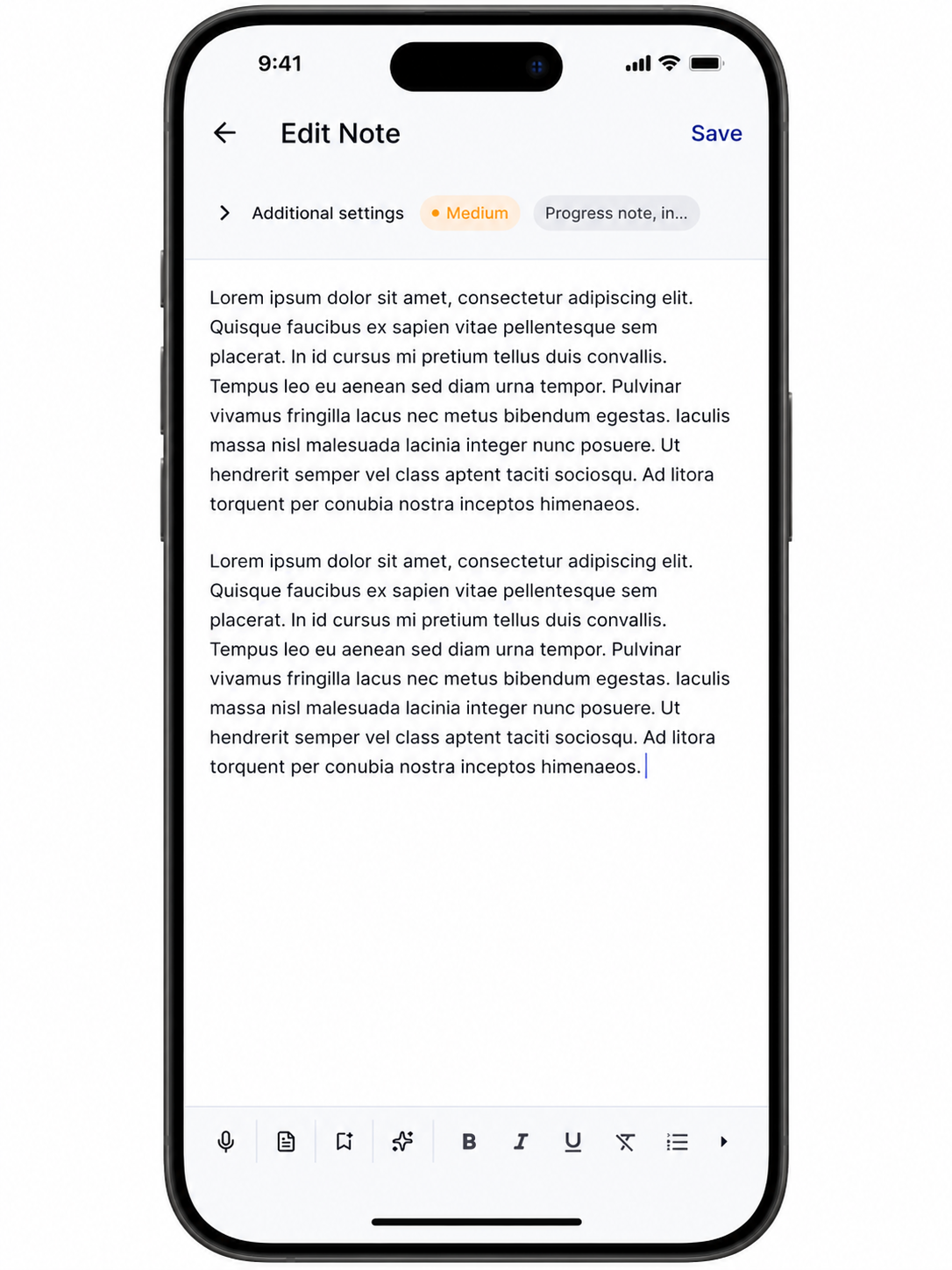 Generated placeholder showing a Therkeep mobile notes concept